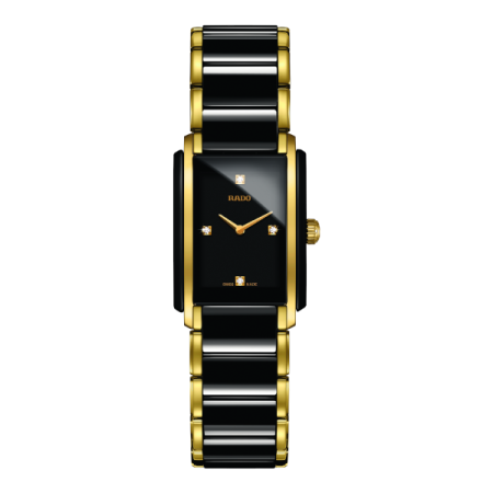 Rado Integral Diamonds Steel Ceramic Black Ladies