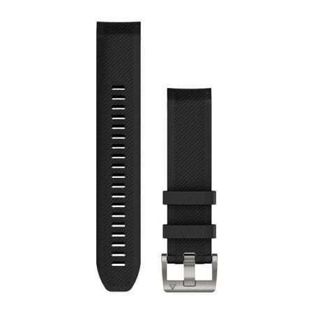 Black Silicone Strap (Silver)