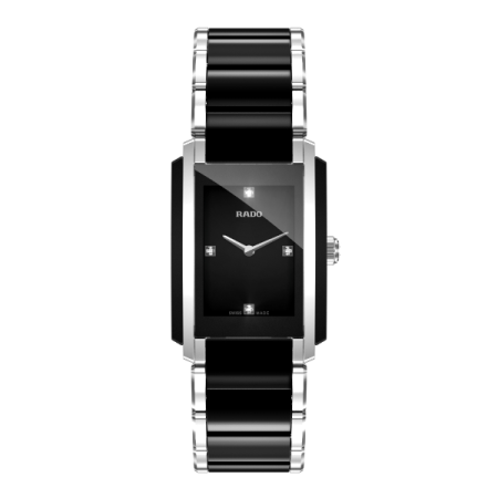 Rado Integral Diamonds Steel Ceramic Black Ladies