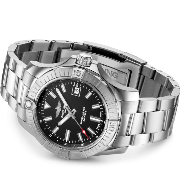 Breitling Avenger Automatic 43 Stainless Steel Black Folding Clasp