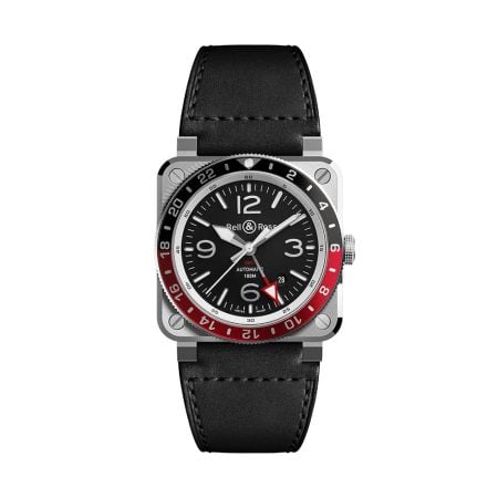 Bell & Ross BR 03-93 GMT Red & Black Leather