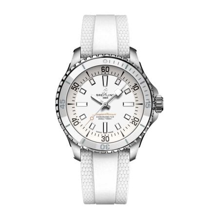 Breitling Superocean III Automatic 36 White Rubber Ladies Watch