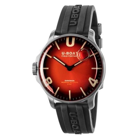 U-Boat Darkmoon 44mm Red Stainless Steel Soleil