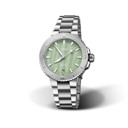 Oris Aquis Date Mother Of Pearl Seafoam Green