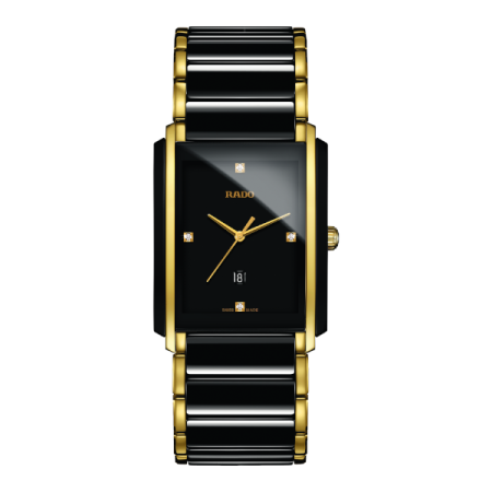 Rado Integral Diamonds Steel Ceramic Black Ladies