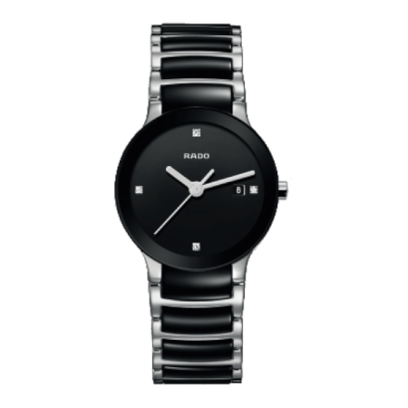 Rado Centrix Diamonds Steel Ceramic Black Ladies